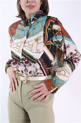 חולצה מכופתרת בסטייל וארסצ'ה- M-L